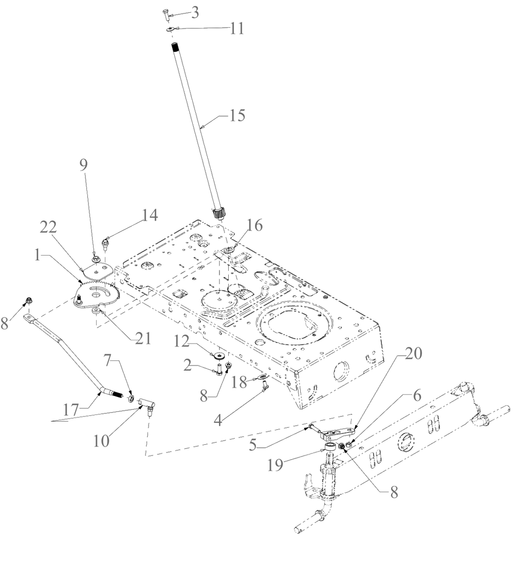 Steering Diagram and Parts List for 13BB77SS345 2023 Yard Machines Lawn Tractor